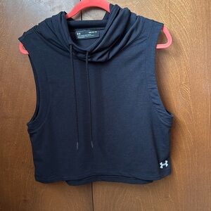 Under Armour Women's Black Sleeveless Hoodie Sz M Great for Summer